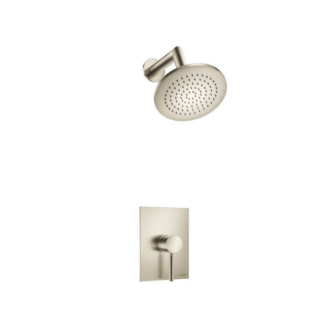 Isenberg By Flusso - Single Output Shower Set With Brass Shower Head & Arm - Brushed Nickel PVD