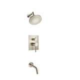 Isenberg By Flusso - Two Output Shower Set With Shower Head And Tub Spout - Brushed Nickel PVD