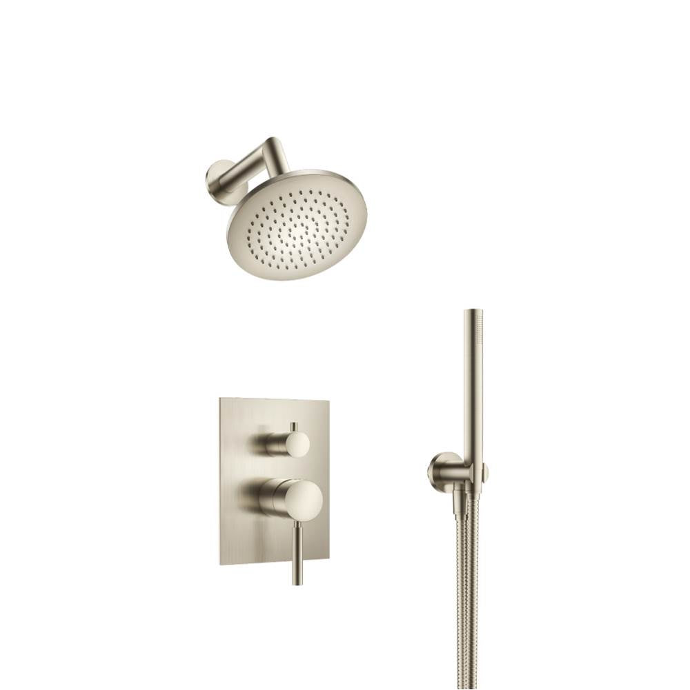 Isenberg By Flusso - Two Output Shower Set With Shower Head And Hand Held - Brushed Nickel PVD