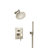 Isenberg By Flusso - Two Output Shower Set With Shower Head And Hand Held - Brushed Nickel PVD