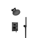 Isenberg By Flusso - Two Output Shower Set With Shower Head And Hand Held - Matte Black