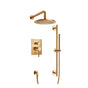 Isenberg By Flusso - Two Output Shower Set With Shower Head, Hand Held And Slide Bar - Brushed Bronze Pvd