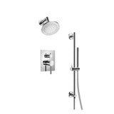 Isenberg By Flusso - Two Output Shower Set With Shower Head, Hand Held And Slide Bar - Chrome