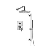 Isenberg By Flusso - Two Output Shower Set With Shower Head, Hand Held And Slide Bar - Chrome