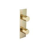 Isenberg By Flusso - 3/4'' Horizontal Thermostatic Shower Valve & Trim - 1- Output - Satin Brass PVD