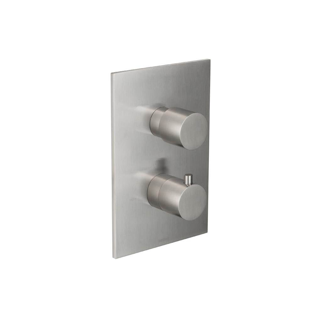 Isenberg By Flusso - 3/4 '' Thermostatic Valve & Trim - With 2-Way Diverter - 2 Output - Brushed Nickel PVD