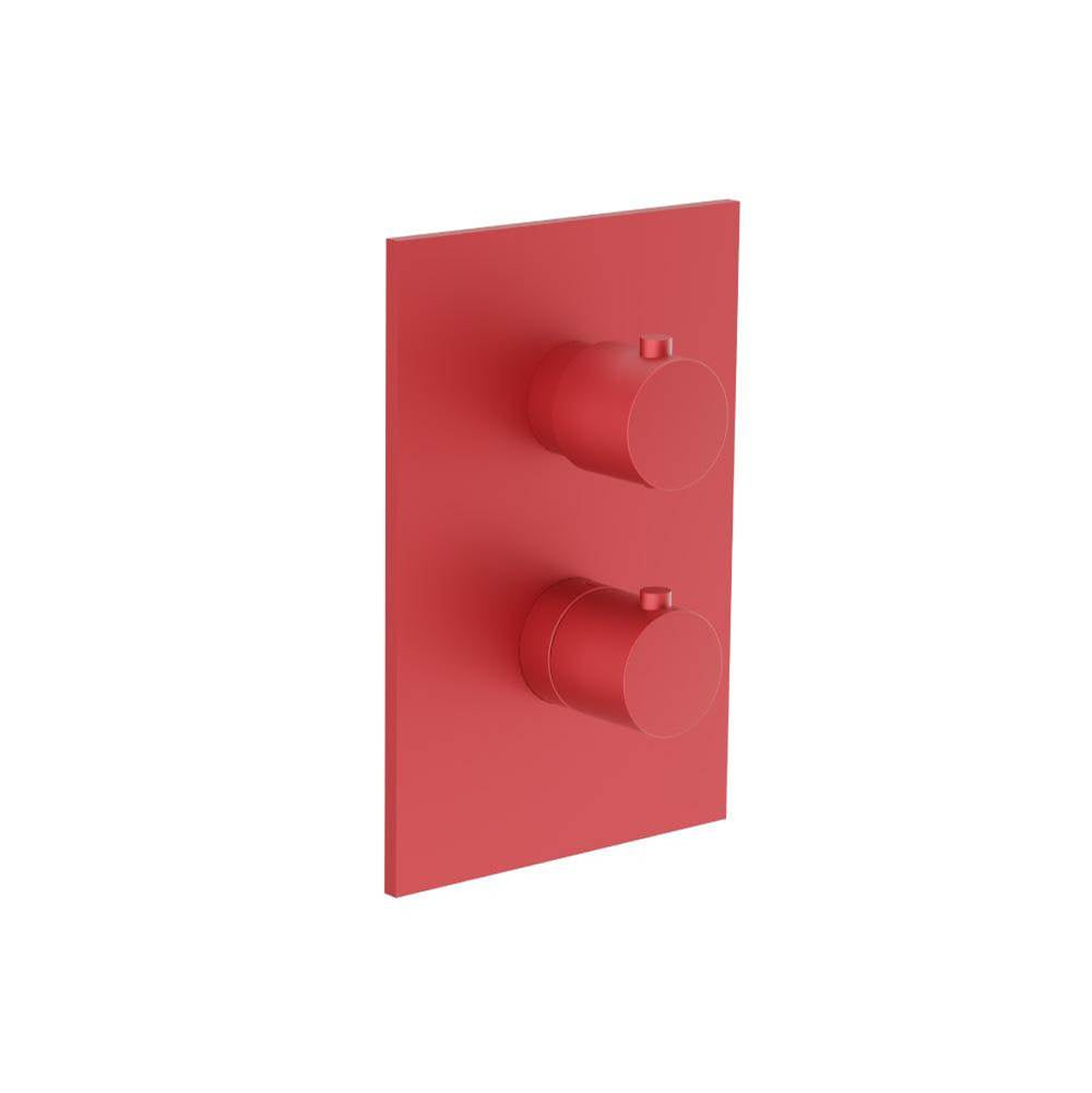 Isenberg By Flusso - 3/4'' Thermostatic Shower Valve & Trim - 1 Output - Deep Red