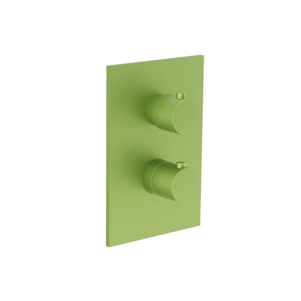 Isenberg By Flusso - 3/4'' Thermostatic Shower Valve & Trim - 1 Output - Isenberg Green