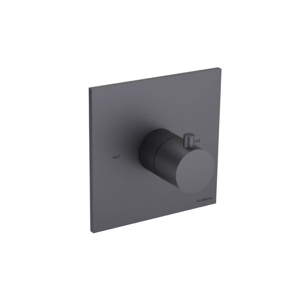 Isenberg By Flusso - 3/4'' Thermostatic Valve With Trim - Dark Grey