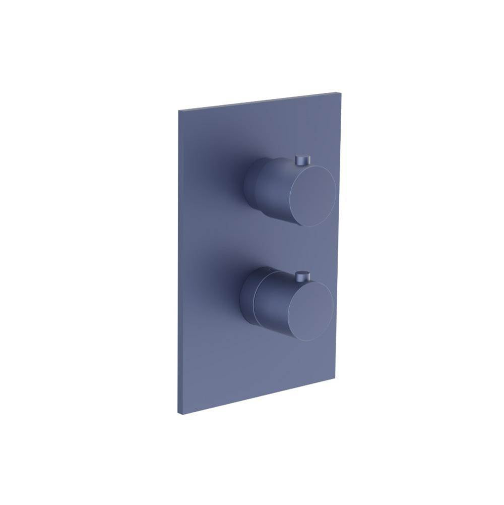 Isenberg By Flusso - 3/4'' Thermostatic Valve & Trim - 3 Output - Navy Blue