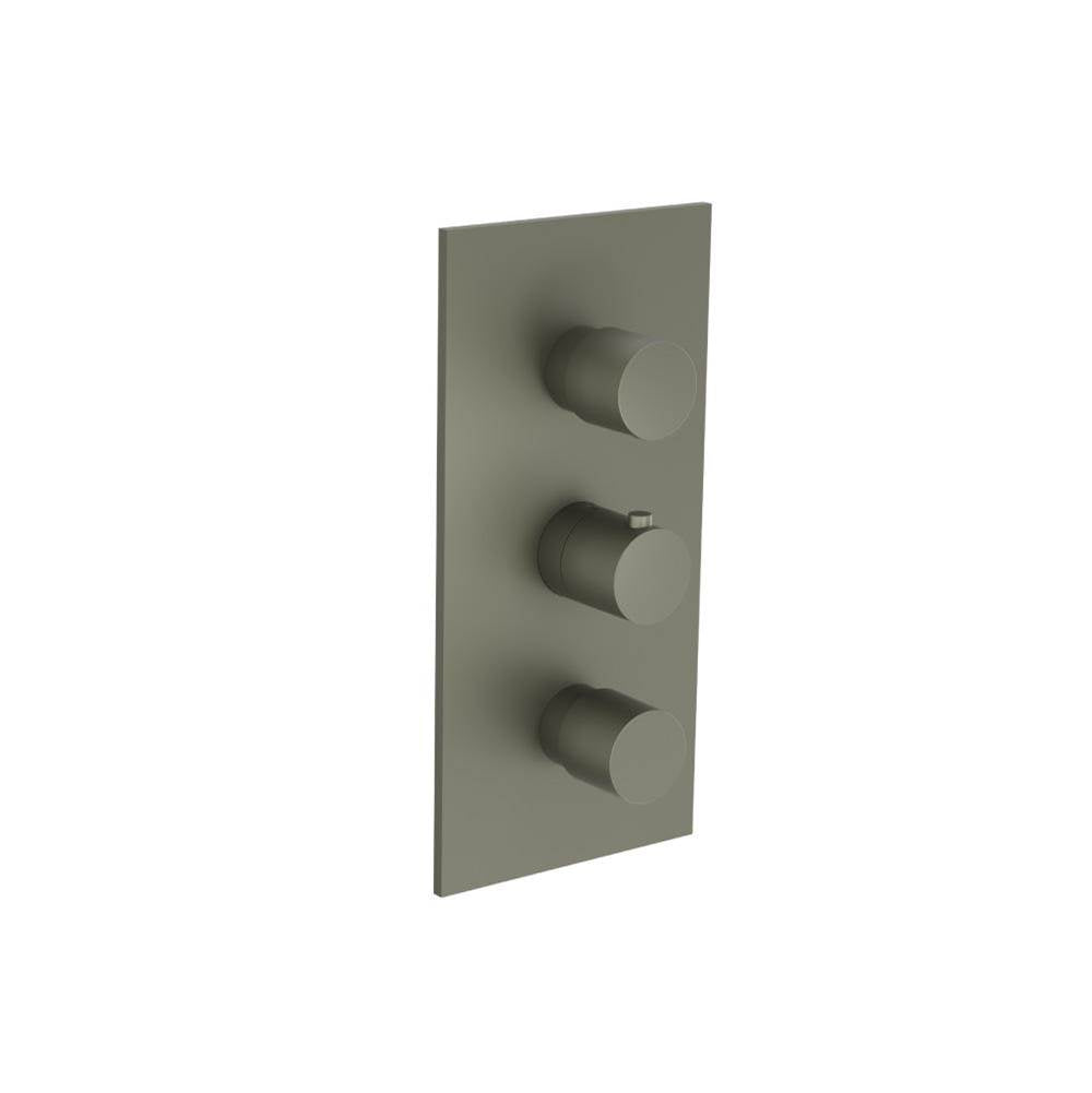 Isenberg By Flusso - 3/4'' Thermostatic Valve and Trim - 2 Outputs - Gun Metal Grey
