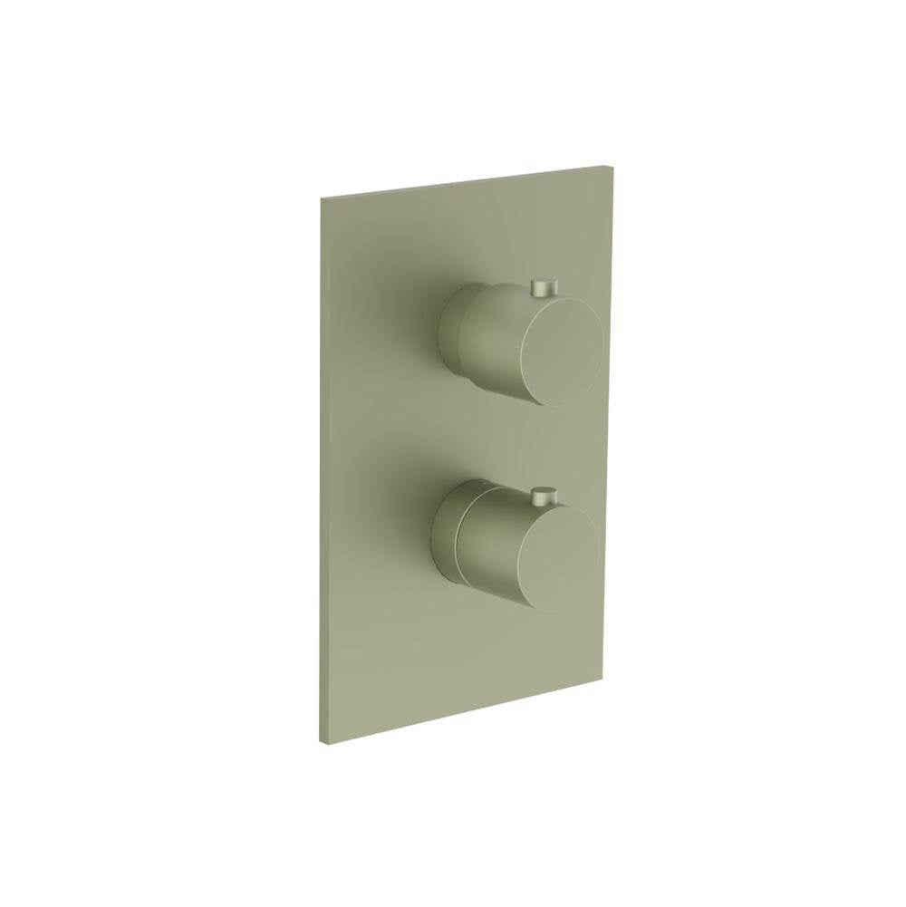 Isenberg By Flusso - 3/4 '' Thermostatic Valve & Trim - With 2-Way Diverter - 2 Output - Army Green