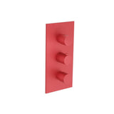 Isenberg By Flusso - 3/4'' Thermostatic Valve With Trim - 3 Output - Deep Red
