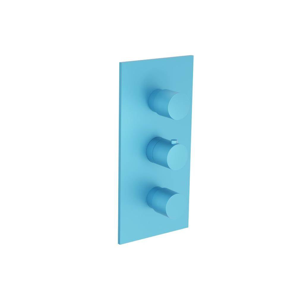 Isenberg By Flusso - 3/4'' Thermostatic Valve With Trim - 3 Output - Sky Blue