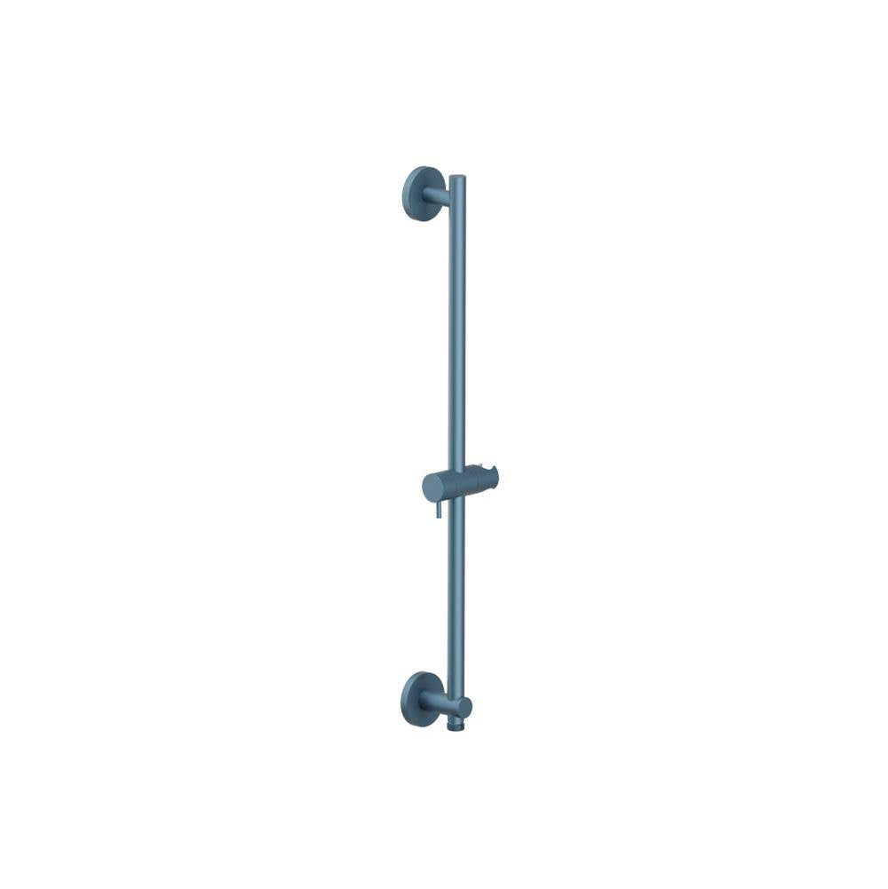 Isenberg By Flusso - Shower Slide Bar With Integrated Wall Elbow - Blue Platinum