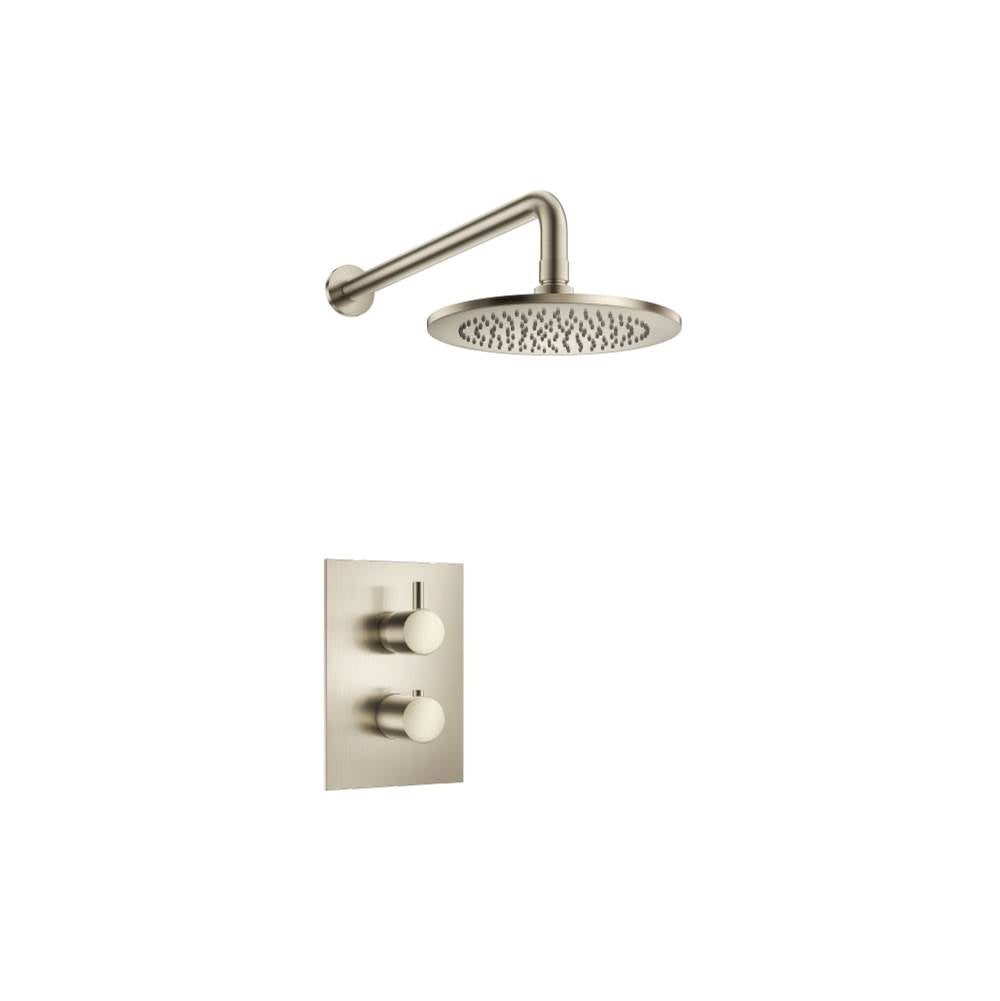 Isenberg By Flusso - Single Output Shower Set With Shower Head And Arm - Brushed Nickel PVD