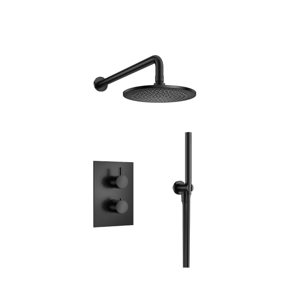 Isenberg By Flusso - Two Output Shower Set With Shower Head And Hand Held - Matte Black