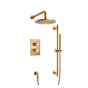 Isenberg By Flusso - Two Output Shower Set With Shower Head, Hand Held And Slide Bar - Brushed Bronze Pvd