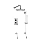 Isenberg By Flusso - Two Output Shower Set With Shower Head, Hand Held And Slide Bar - Chrome