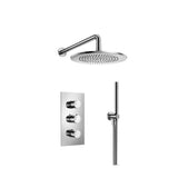 Isenberg By Flusso - Two Output Shower Set With Shower Head And Hand Held - Chrome
