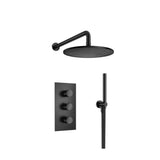 Isenberg By Flusso - Two Output Shower Set With Shower Head And Hand Held - Matte Black