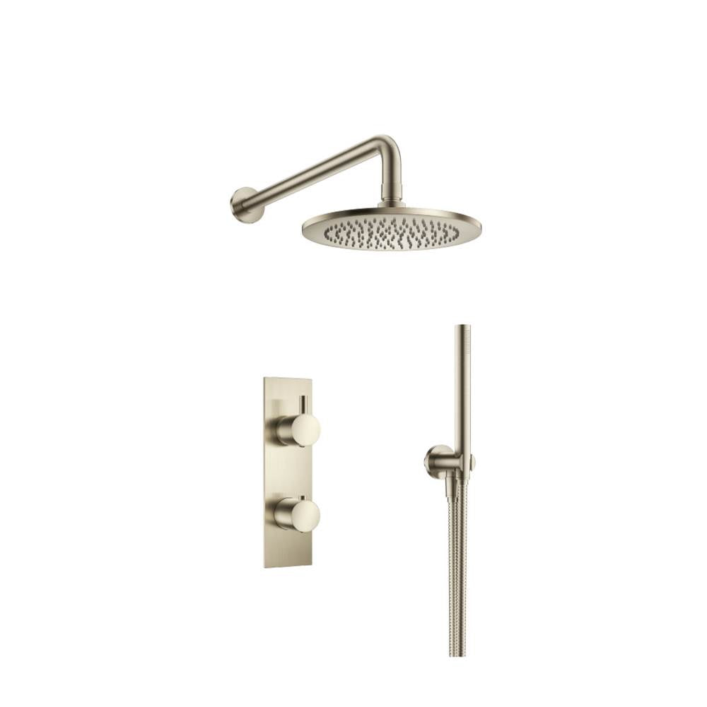Isenberg By Flusso - Two Output Shower Set With Shower Head And Hand Held - Brushed Nickel PVD
