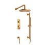 Isenberg By Flusso - Two Output Shower Set With Shower Head, Hand Held And Slide Bar - Brushed Bronze Pvd
