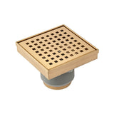 Isenberg By Flusso - 4'' Decorative Floor Drain with 2'' Outlet - Brushed Bronze Pvd
