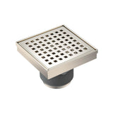 Isenberg By Flusso - 4'' Decorative Floor Drain with 2'' Outlet - Polished Nickel PVD