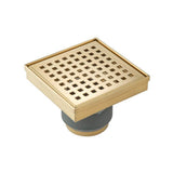 Isenberg By Flusso - 4'' Decorative Floor Drain with 2'' Outlet - Satin Brass PVD