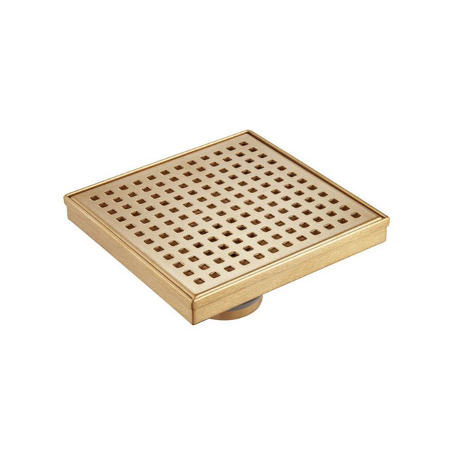 Isenberg By Flusso - 6'' Decorative Floor Drain with 2'' Outlet - Brushed Bronze Pvd