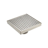 Isenberg By Flusso - 6'' Decorative Floor Drain with 2'' Outlet - Brushed Nickel PVD