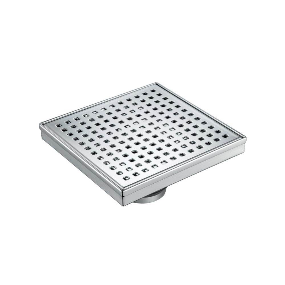 Isenberg By Flusso - 6'' Decorative Floor Drain with 2'' Outlet - Chrome