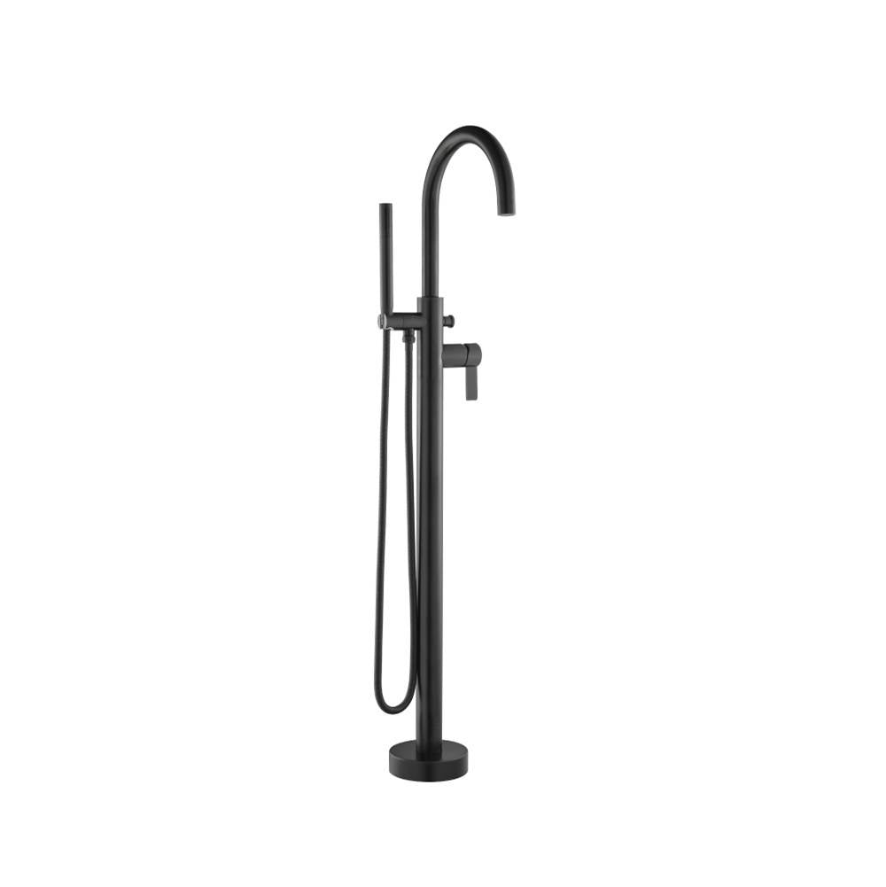 Isenberg By Flusso - Freestanding Floor Mount Bathtub / Tub Filler With Hand Shower - Matte Black