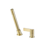 Isenberg By Flusso - Deck Diverter With Holder & Hose - Satin Brass PVD