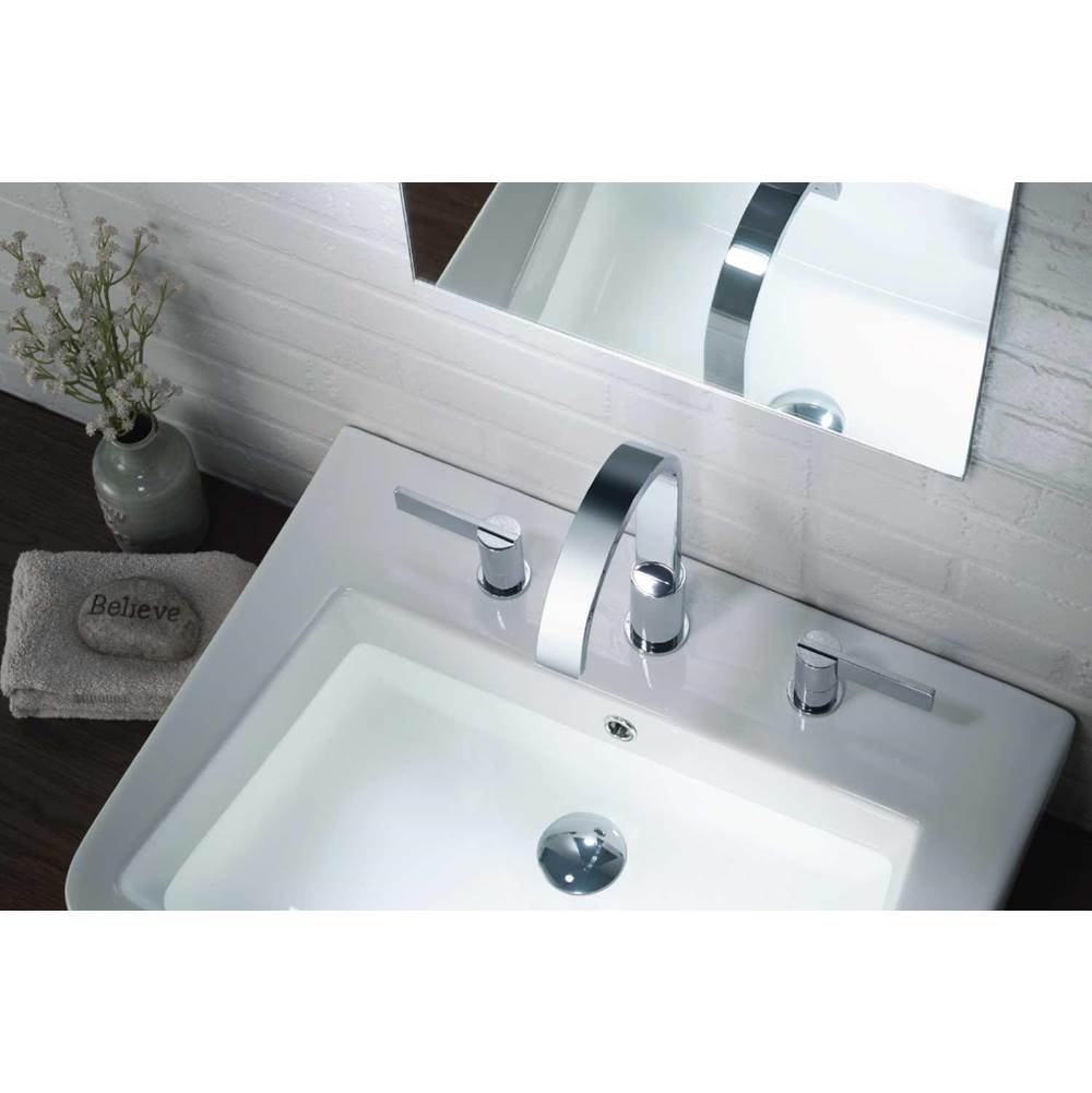 Three Hole 8'' Widespread Two Handle Bathroom Faucet