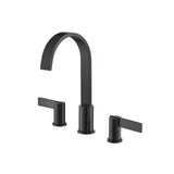 Isenberg By Flusso - Three Hole 8'' Widespread Two Handle Bathroom Faucet - Matte Black
