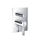 Isenberg By Flusso - Tub / Shower Trim With Pressure Balance Valve - 2-Output - Chrome