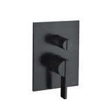 Isenberg By Flusso - Tub / Shower Trim With Pressure Balance Valve - 2-Output - Matte Black