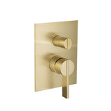 Isenberg By Flusso - Tub / Shower Trim With Pressure Balance Valve - 2-Output - Satin Brass PVD