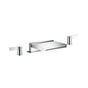 Isenberg By Flusso - 3 Hole Deck Mount Cascade / Sheet Flow Roman Tub Faucet - Matte Black