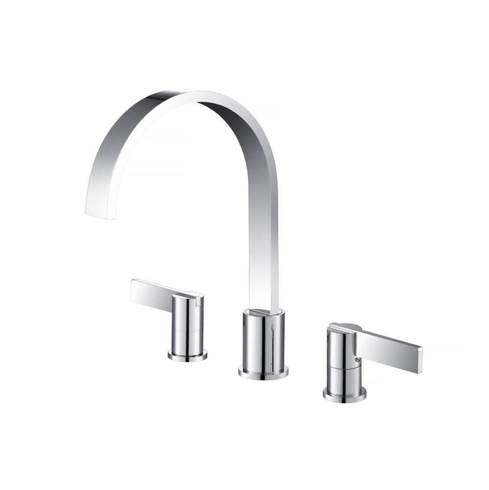 Isenberg By Flusso - 3 Hole Deck Mount Roman Tub Faucet - Chrome