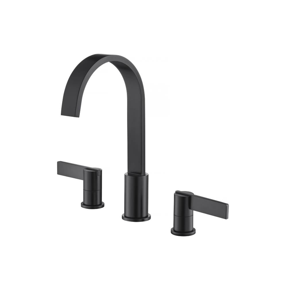 Isenberg By Flusso - 3 Hole Deck Mount Roman Tub Faucet - Matte Black