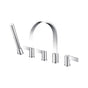 Isenberg By Flusso - Five Hole Deck Mounted Roman Tub Faucet With Hand Shower - Chrome