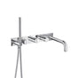 Isenberg By Flusso - Wall Mount Tub Filler With Hand Shower - Chrome
