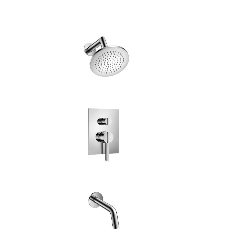 Isenberg By Flusso - Two Output Shower Set With Shower Head And Tub Spout - Chrome