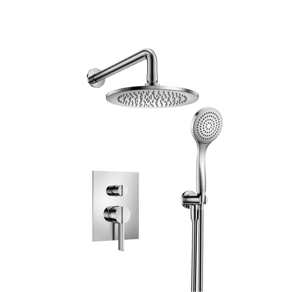 Isenberg By Flusso - Two Output Shower Set With Shower Head And Hand Held - Chrome