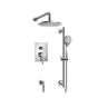 Isenberg By Flusso - Two Output Shower Set With Shower Head, Hand Held And Slide Bar - Chrome