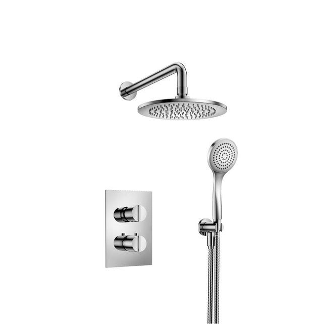Isenberg By Flusso - Two Output Shower Set With Shower Head And Hand Held - Chrome