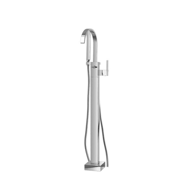 Isenberg By Flusso - Freestanding Floor Mount Bathtub / Tub Filler With Hand Shower - Chrome
